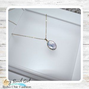 Hand Painted Porcelain Necklace